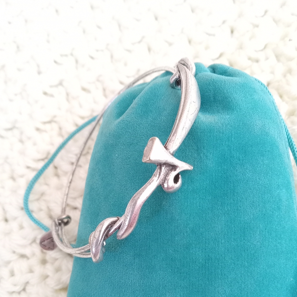Alex And Ani OM Symbol Bracelet Antique Silver Truth creation adjustable…